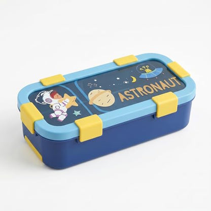 Kids Stainless Steel 3-Compartment Sleek Lunch Box with Cutlery