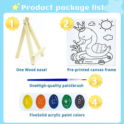 DIY Paintworks Painting Kits on Canvas With Frame for Kids CPS-0904(KQ)-PP NIYO TOYS