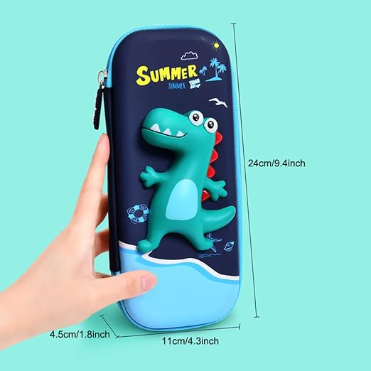 Pencil Case for Teens Adults Soft Material Large Capacity Dinosaur