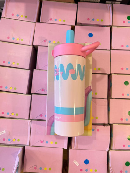 Stainless Steel Tumbler 2118 650ml with Straw and Carry Handle NIYO TOYS