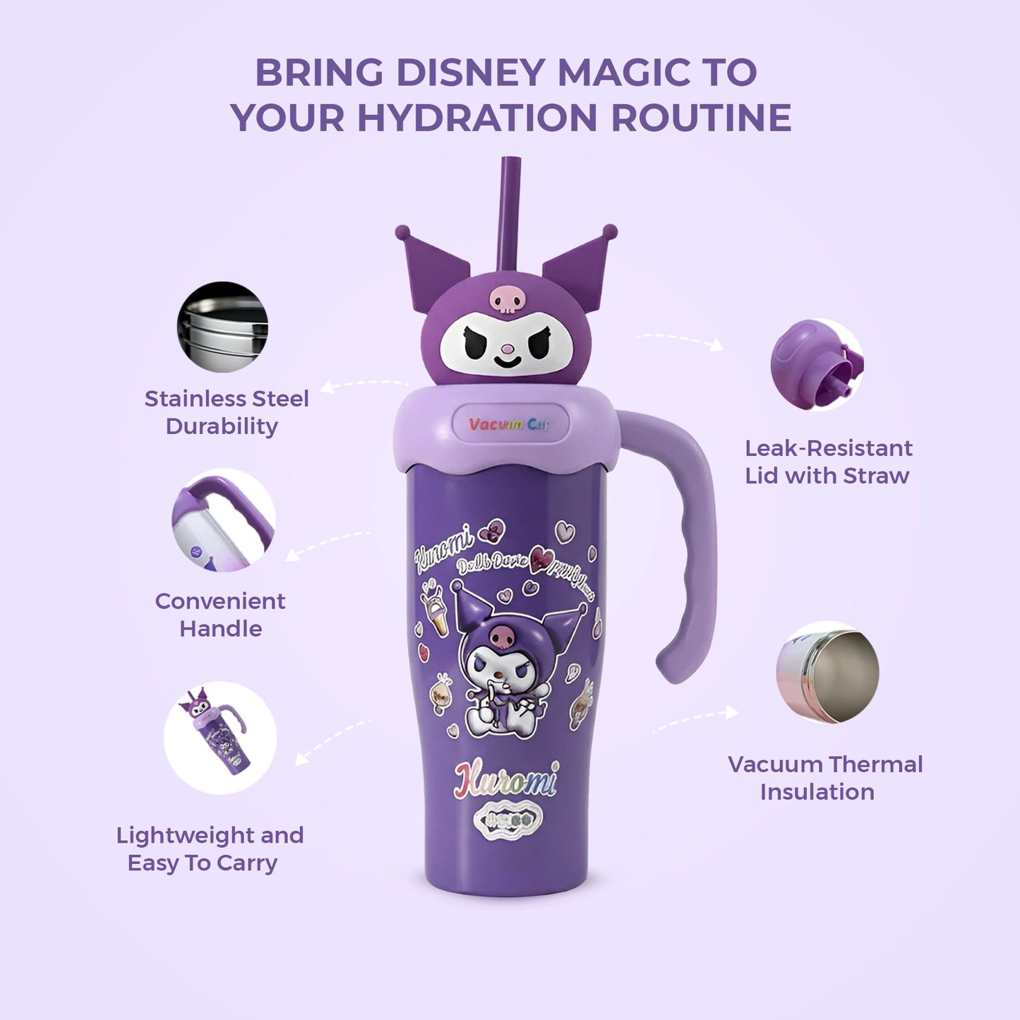 Niyo Toys Cartoon Character Stainless Steel Tumbler | 900 ml
