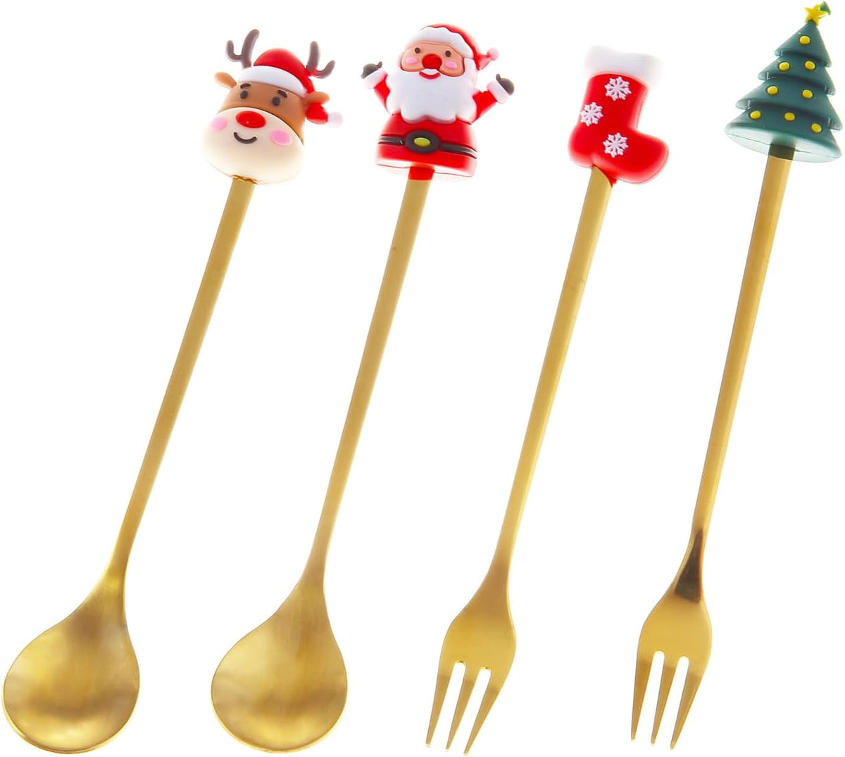 Top rated flatware set featuring festive Christmas designs for kids, perfect for holiday meals and celebrations