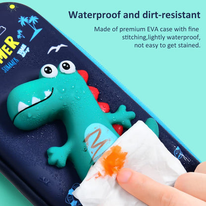 Pencil Case for Teens Adults Soft Material Large Capacity Dinosaur