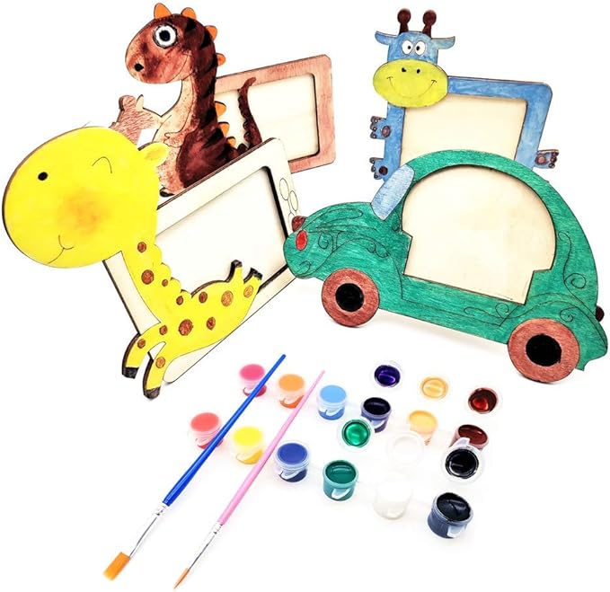 DIY Picture Frame Kit for Kids, Make Your Own Arts & Craft Paint Gifts (Random)