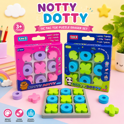 Tic Tac Toe Puzzle Eraser Set