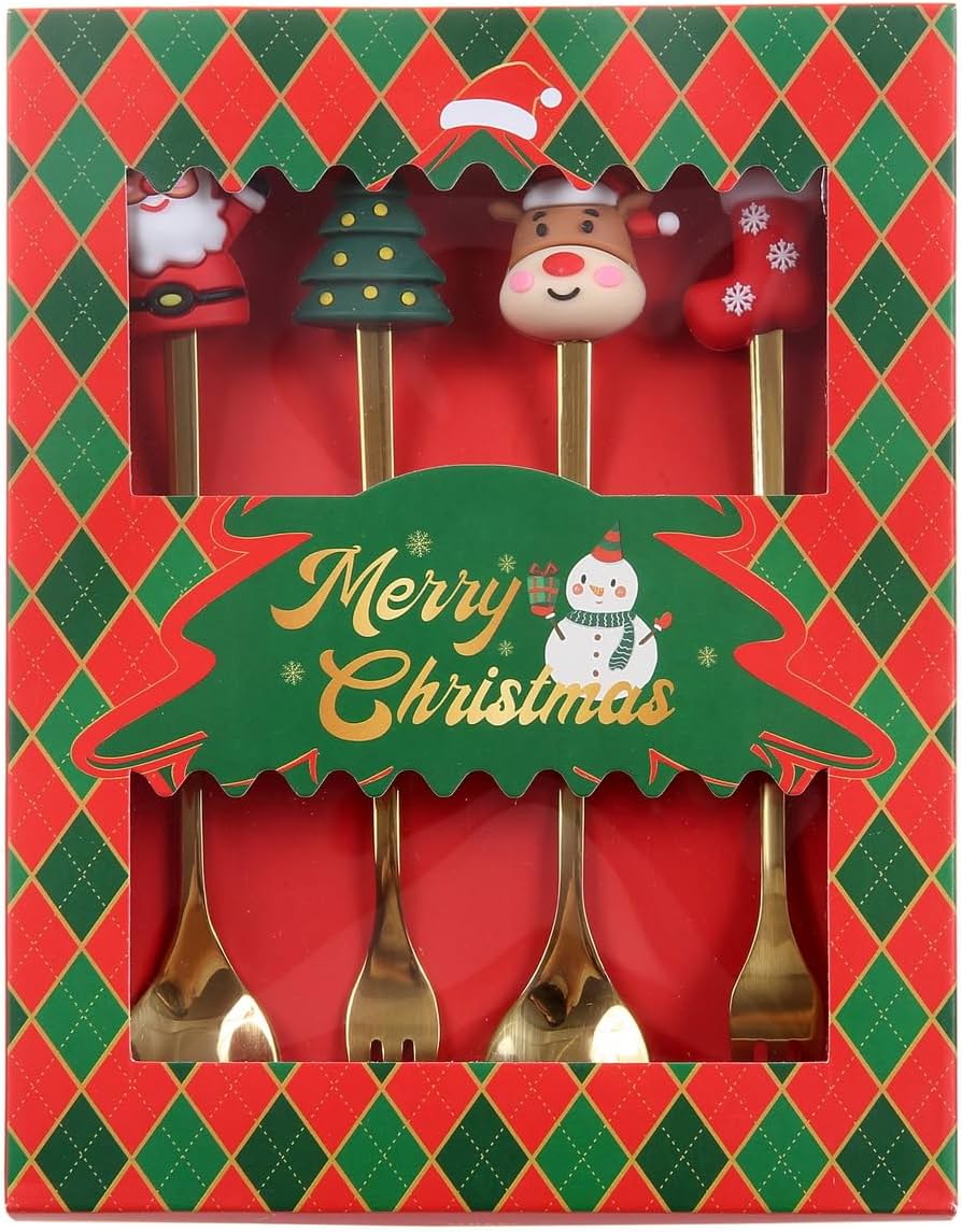 Top rated flatware set with Christmas-themed designs, perfect for festive celebrations and family gatherings