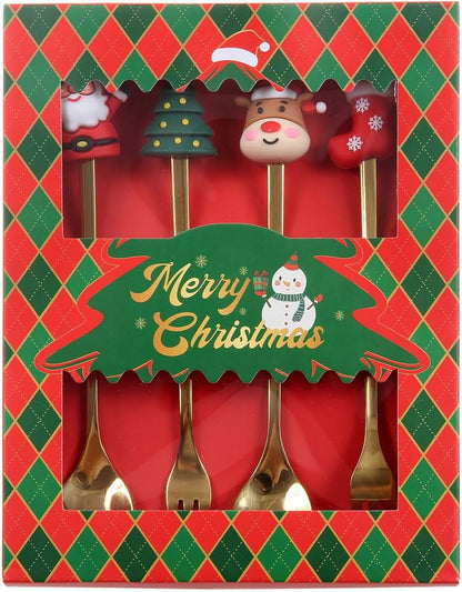 Top rated flatware set with Christmas-themed designs, perfect for festive celebrations and family gatherings