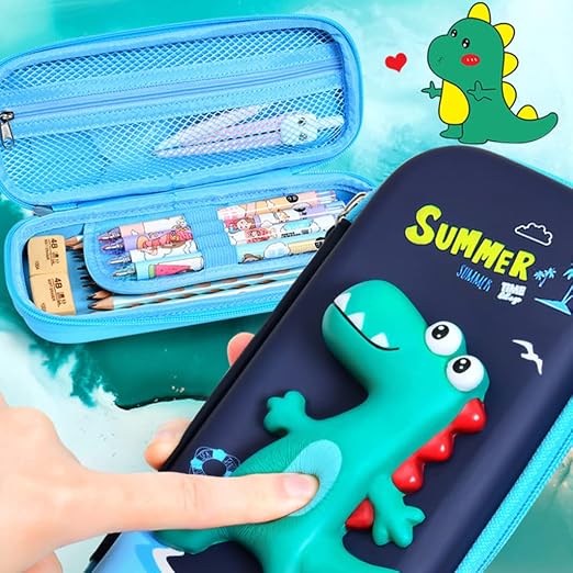 Pencil Case for Teens Adults Soft Material Large Capacity Dinosaur