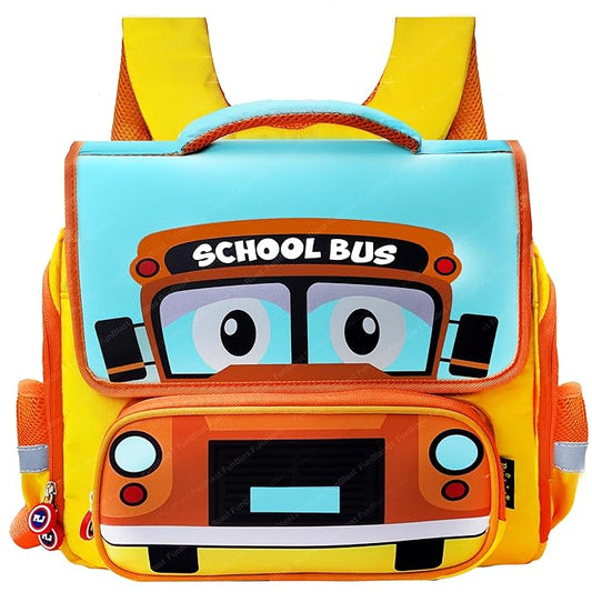 School Bus-Design Rectangular Shape Backpack for Kids