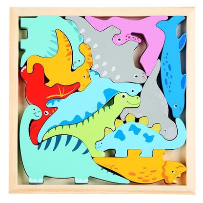 Baby Toys 3D Animal, Fruit, Vegetable Wooden Puzzle Jigsaw Toys for Kids