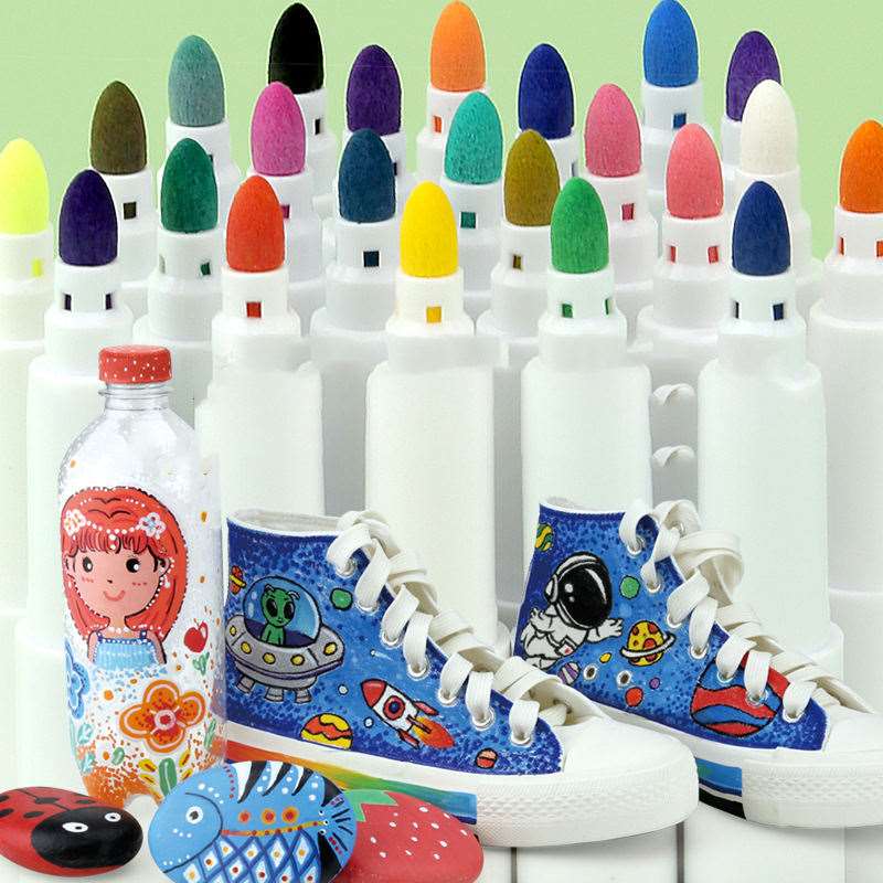 Acrylic Paint Marker Pens | 24 Shades Box | Works on all surface | Long Lasting