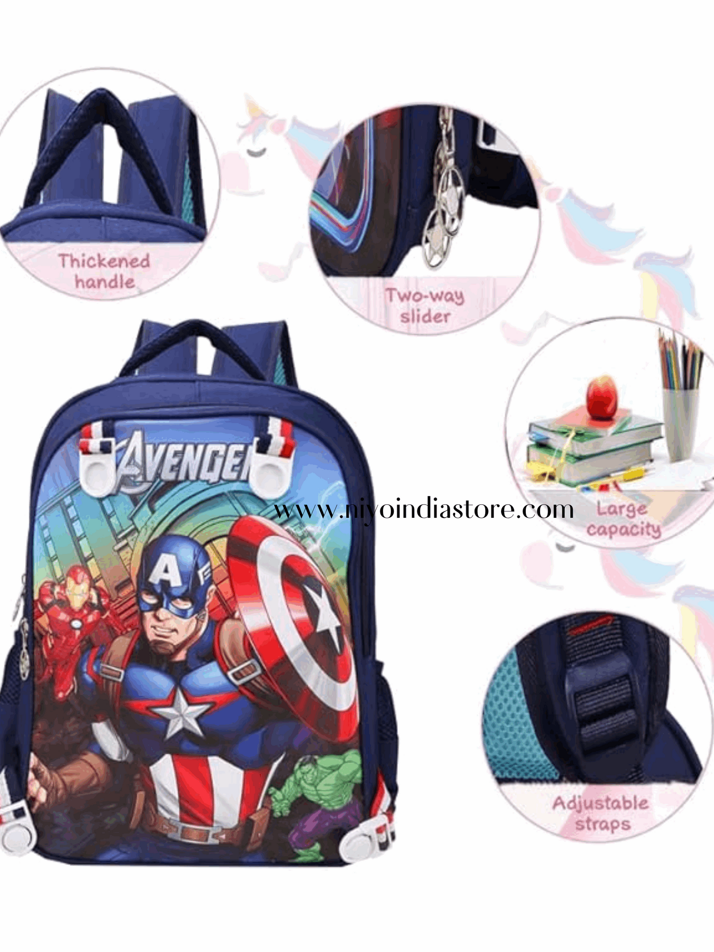 Avenger theme bag and bottle combo