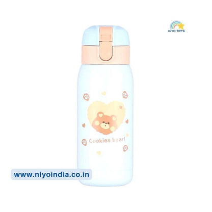 BPA Free Double Walled Insulated Stainless Steel Cartoon Print Water Bottle 330 ML NIYO TOYS