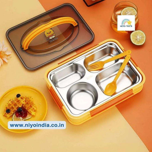 Ben Duck Large Lunch Box Thermal Stainless Steel Insulation Box 1100 ml - Yellow NIYO TOYS