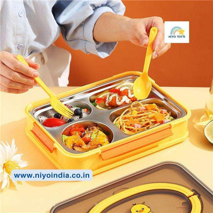 Ben Duck Large Lunch Box Thermal Stainless Steel Insulation Box 1100 ml - Yellow NIYO TOYS