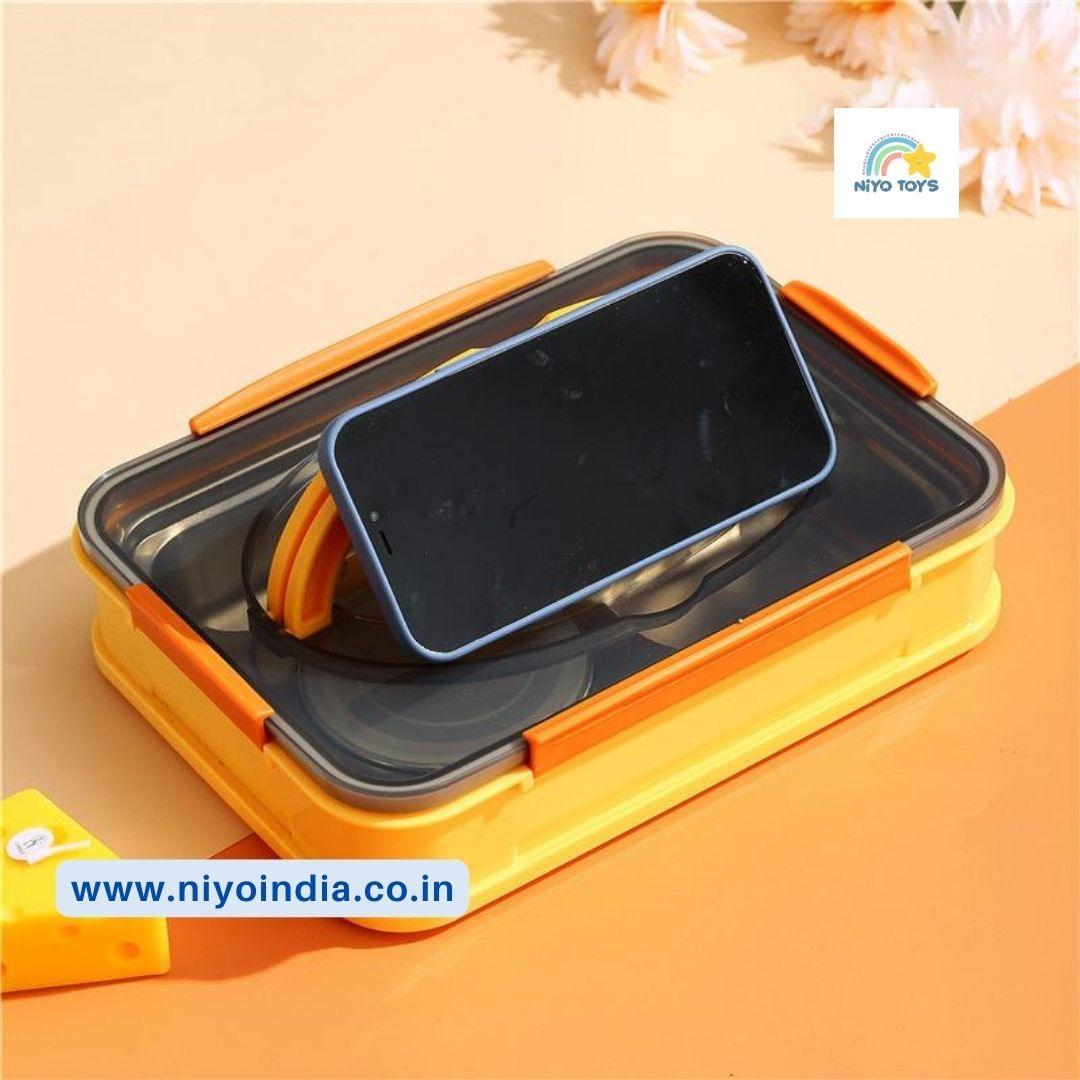 Ben Duck Large Lunch Box Thermal Stainless Steel Insulation Box 1100 ml - Yellow NIYO TOYS