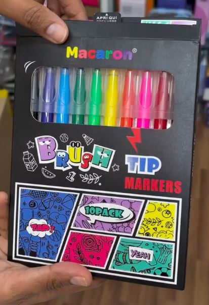 Macaron Brush Tip Markers – 10 Vibrant Colors NIYO TOYS