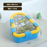 3 grid stainless steel triangle lunch box