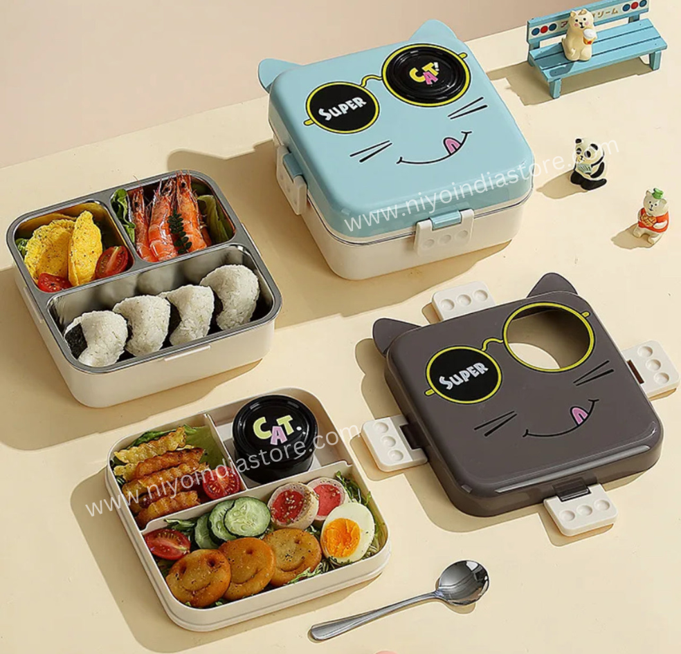 Carnival Stainless Steel Lunch Box - Cat NIYO TOYS