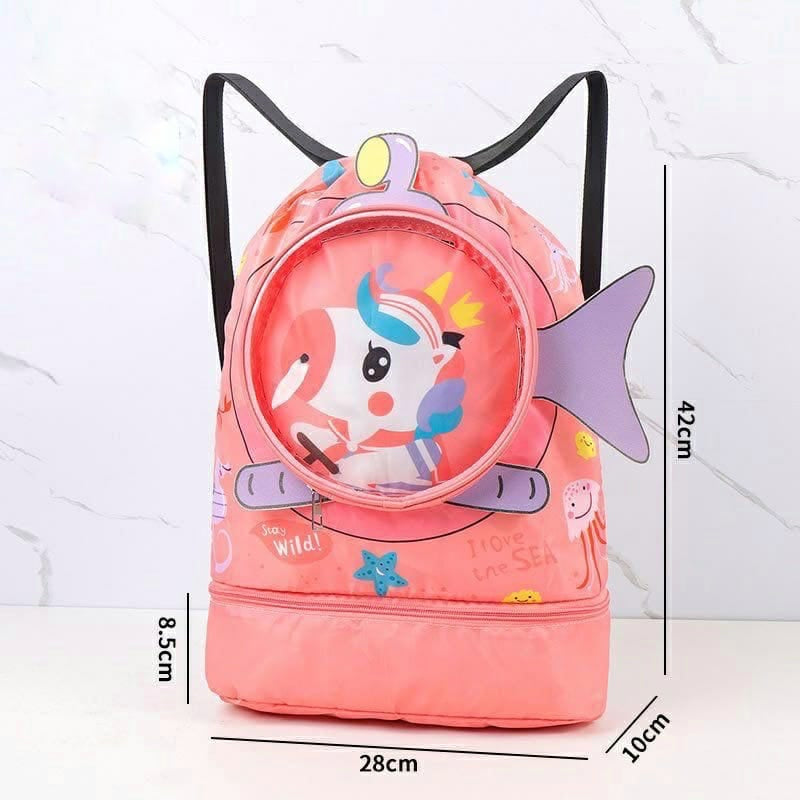 Cartoon Theme Swimming Bag with Wet & Dry Clothes Separation for Kids NIYO TOYS