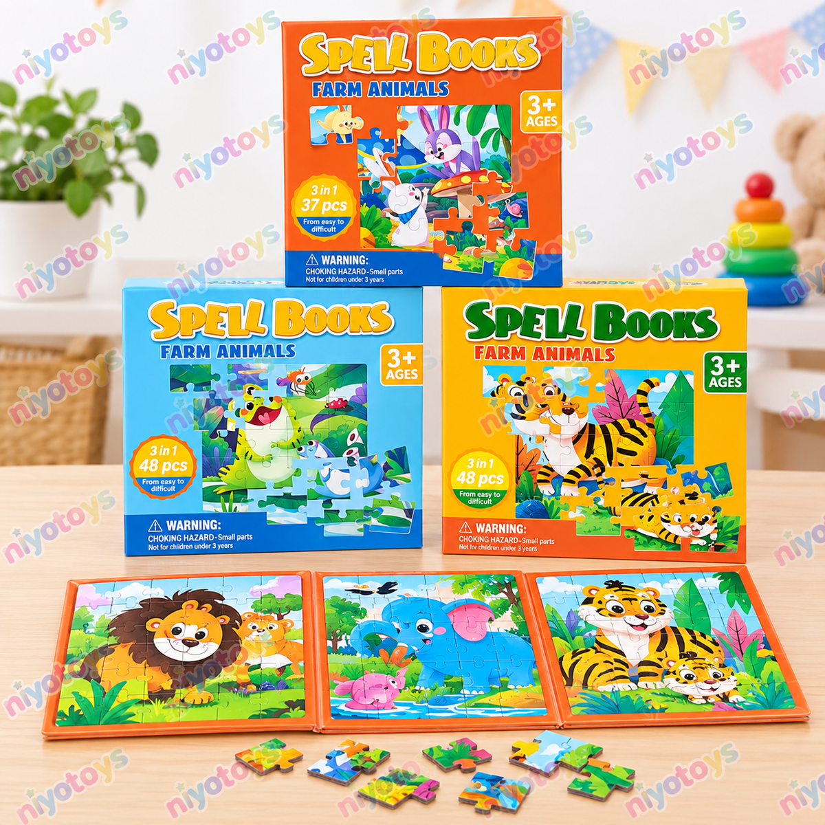 NIYO TOYS Magnetic Puzzle Book for Kids Spell books (Random Design)