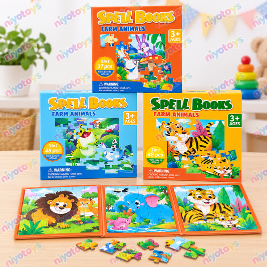 NIYO TOYS Magnetic Puzzle Book for Kids Spell books (Random Design)