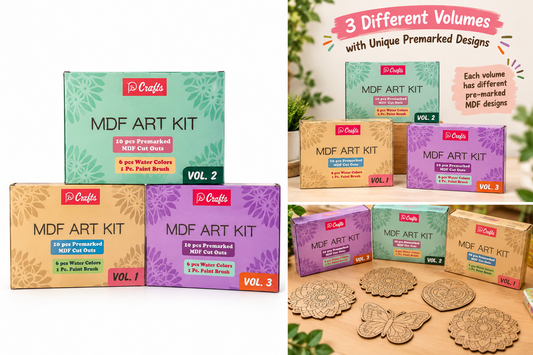 DIY Mandala Art Kit for Kids & Beginners | 10 Pre-Marked MDF Designs