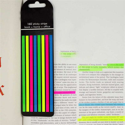 Colorful Transparent Fluorescent Flags: Organize and Highlight with 160pcs Sticky Notes (Random) NIYO TOYS