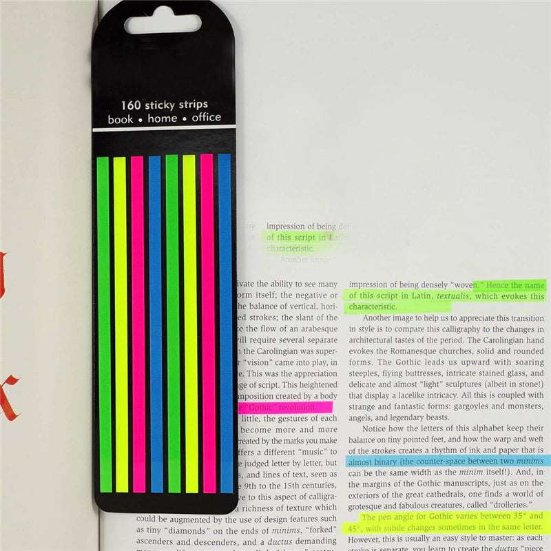 Colorful Transparent Fluorescent Flags: Organize and Highlight with 160pcs Sticky Notes (Random) NIYO TOYS