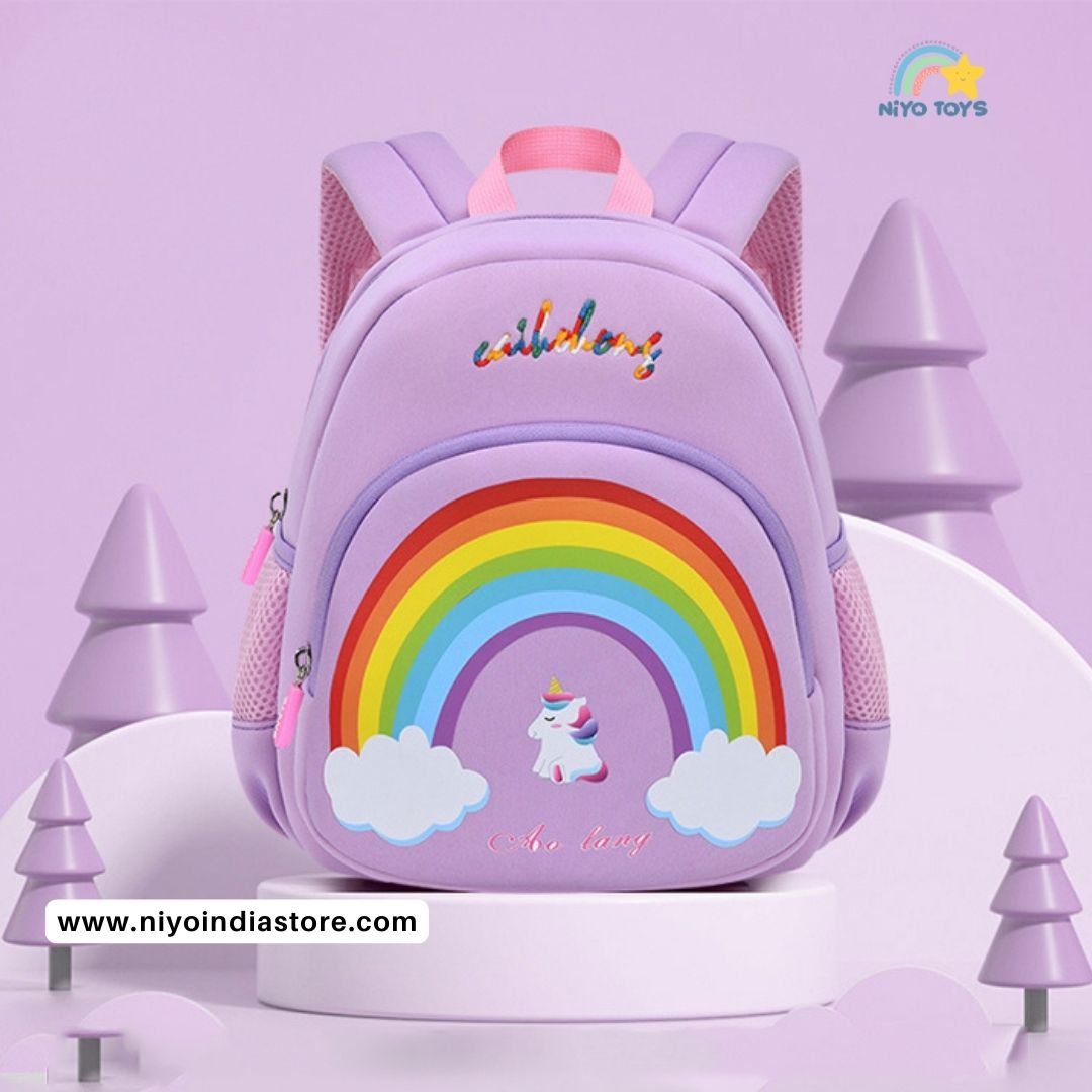 Cute Rainbow Backpacks for Kids Girls Boys Toddler Bag NIYO TOYS