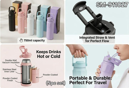 750ml Insulated Stainless Steel Water Bottle