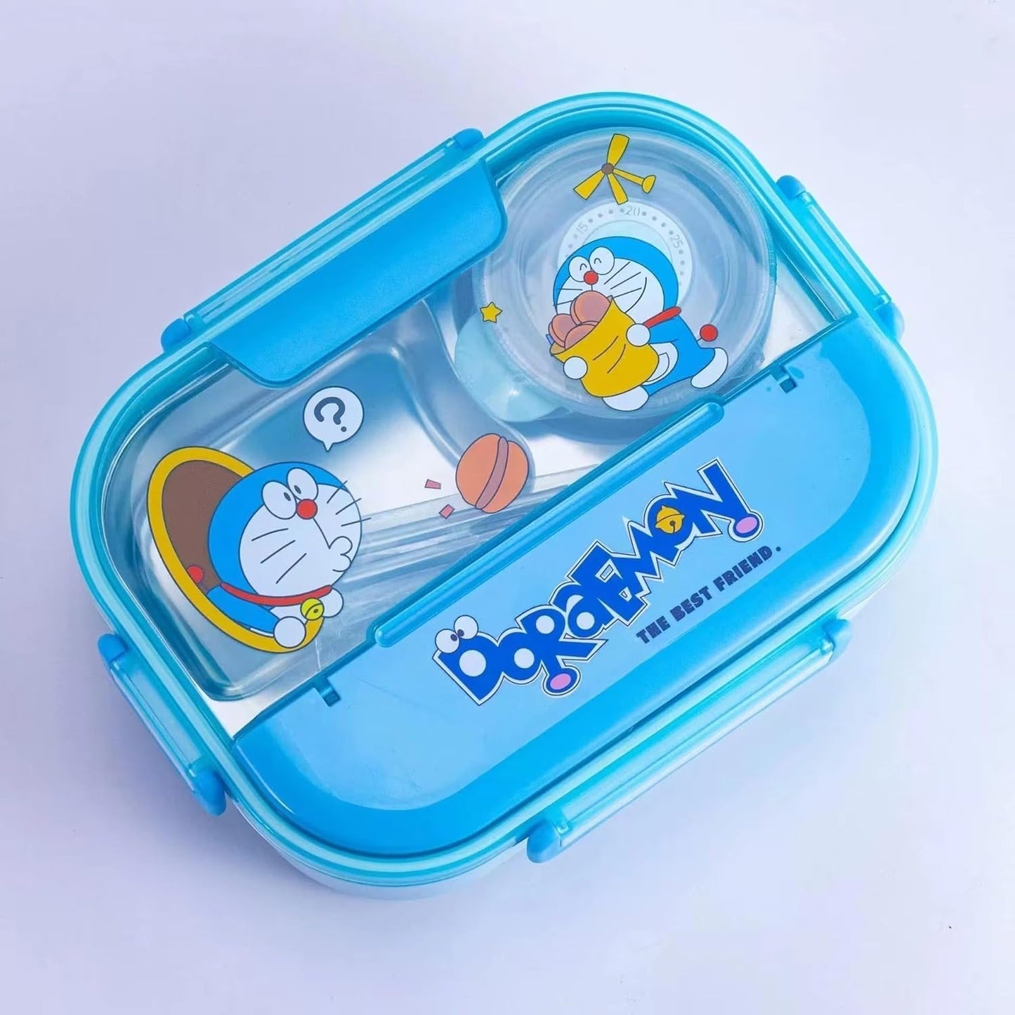 Doraemon 4 Compartments Cartoon Printed Lunch Box NIYO TOYS