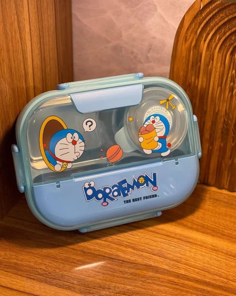 Doraemon 4 Compartments Cartoon Printed Lunch Box NIYO TOYS