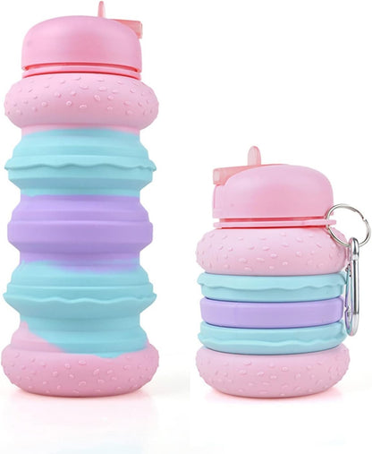 Fun and Expandable 600ml Silicone Bottle for Kids (Burger Blast) NIYO TOYS