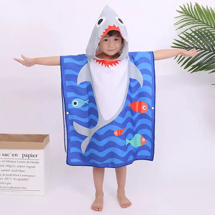 Fun and Playful - Adorable Cartoon Print Hooded Microfiber Baby Bath Towel NIYO TOYS