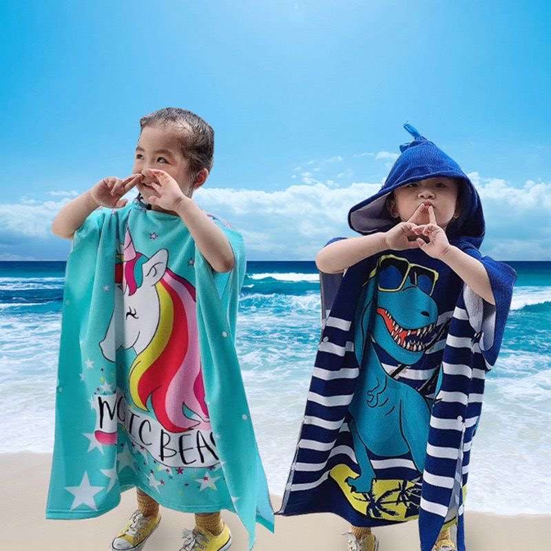 Fun and Playful - Adorable Cartoon Print Hooded Microfiber Baby Bath Towel NIYO TOYS