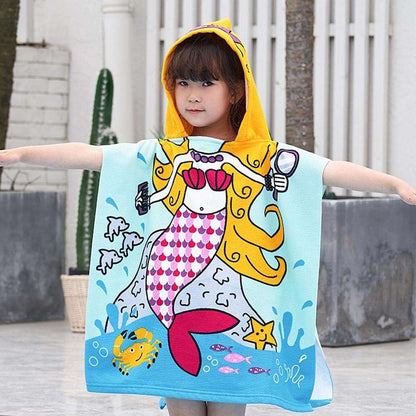 Fun and Playful - Adorable Cartoon Print Hooded Microfiber Baby Bath Towel NIYO TOYS