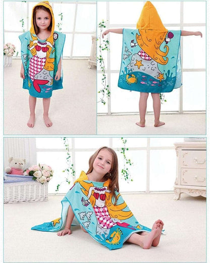 Fun and Playful - Adorable Cartoon Print Hooded Microfiber Baby Bath Towel NIYO TOYS