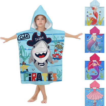 Fun and Playful - Adorable Cartoon Print Hooded Microfiber Baby Bath Towel NIYO TOYS