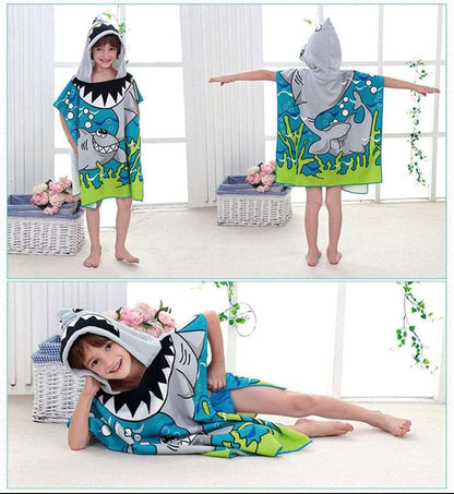 Fun and Playful - Adorable Cartoon Print Hooded Microfiber Baby Bath Towel NIYO TOYS