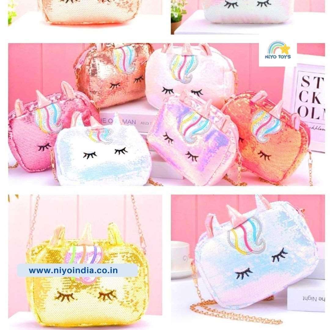 Glitter Sequin Unicorn Character Sling Bag NIYO TOYS