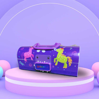 Cute Pencil Case with Passcode for Kids -Unicorn