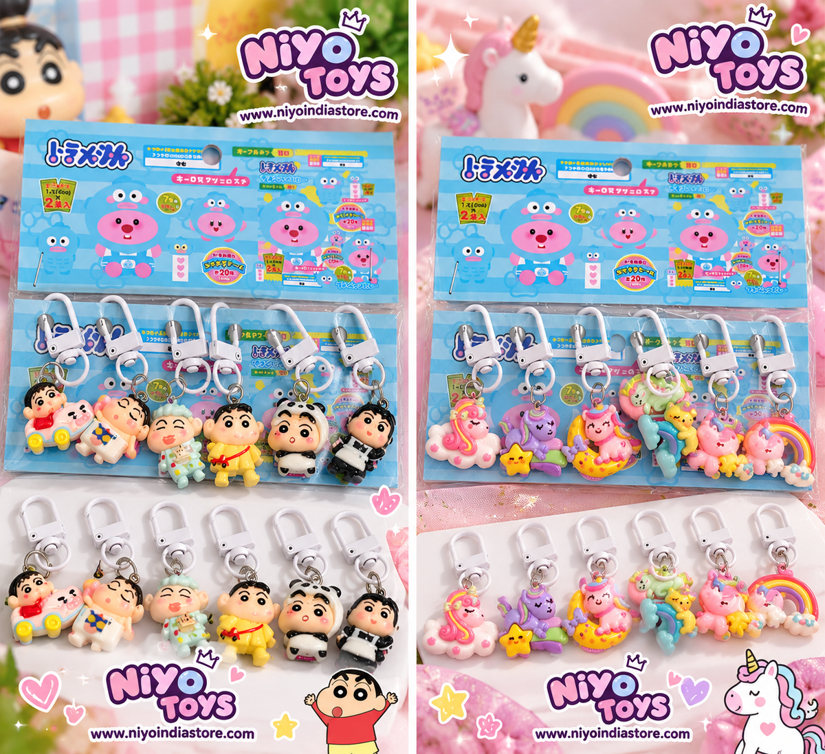Keychain Charms Pack of 6