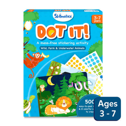 Dot it! - Animals & Dinosaurs Combo | No mess sticker art (ages 3-7) NIYO TOYS