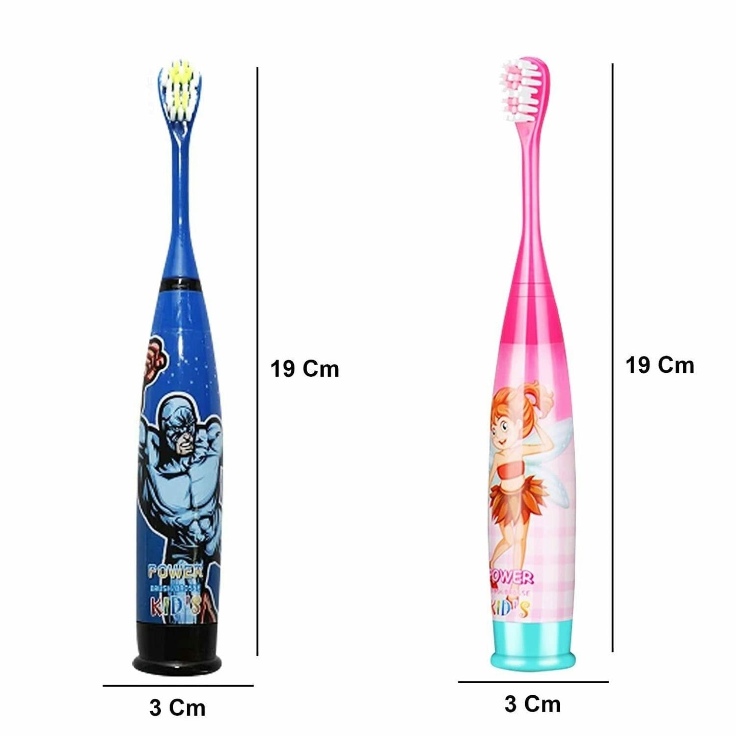 Kids Cartoon Printed Soft Electric Battery Powered Toothbrush 1 Pc NIYO TOYS