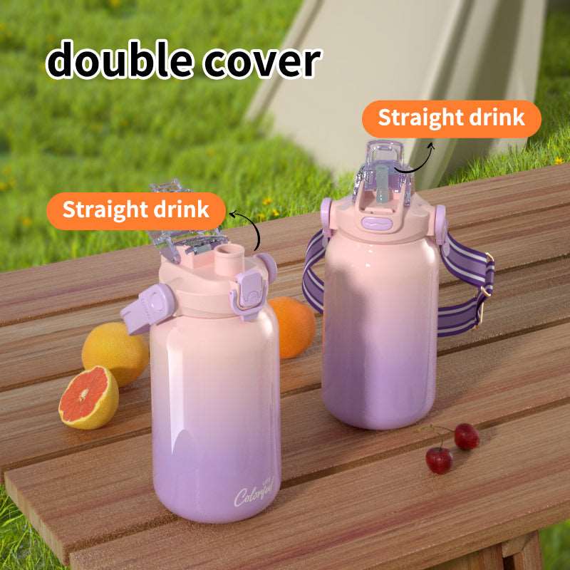 Kids hot water thermal 304 stainless steel bottle thermos vacuum flask 1000 ML NIYO TOYS