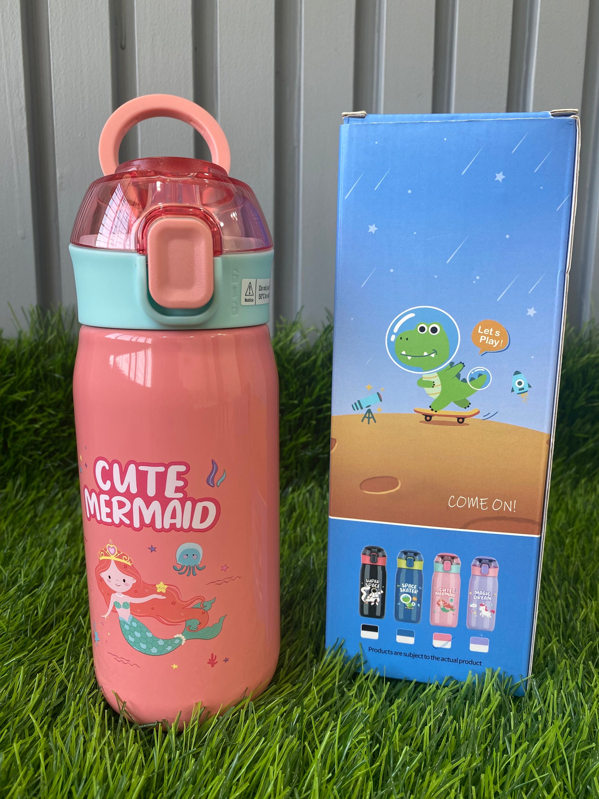 Leak-Proof 2-Compartment 800ml Lunch Box and Portable Insulated Stainless Steel Water Bottle 500ml Combo" NIYO TOYS