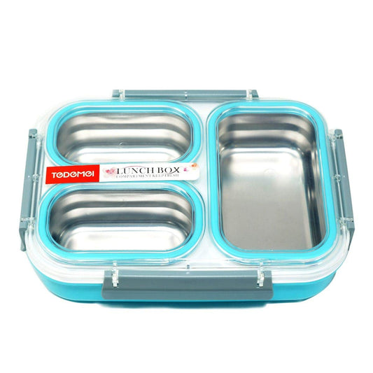 Leak Proof Insulated Stainless Steel Lunch Box With 3 Compartments-1200ml NIYO TOYS