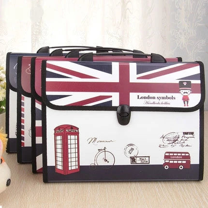 London Themed Professional File Folders for Certificates, Documents Bag Document Holder NIYO TOYS