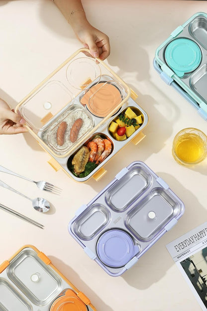 Lunch Box 4 Compartment BPA Free Stainless Steel NIYO TOYS